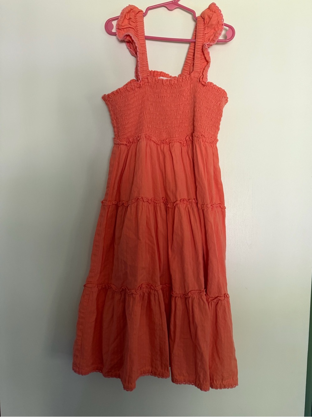 Roller Rabbit Girls' Coral Tiered Sundress with Ruffled Straps - Size 8